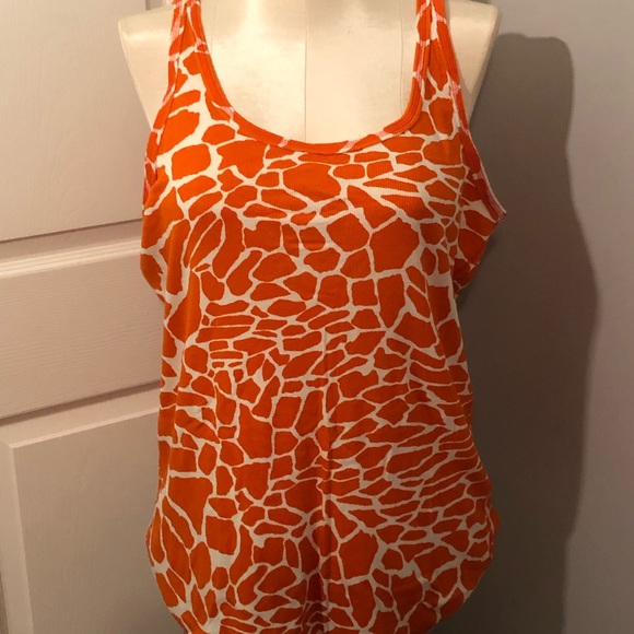 Lane Bryant Tops - Lane Bryant Orange/White Tank Top Size 26/28